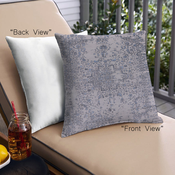 Front View of Mid-Century Modern Urban Square Wisteria Purple Throw Pillow, 18 inch by 18 inch, pwurb2501