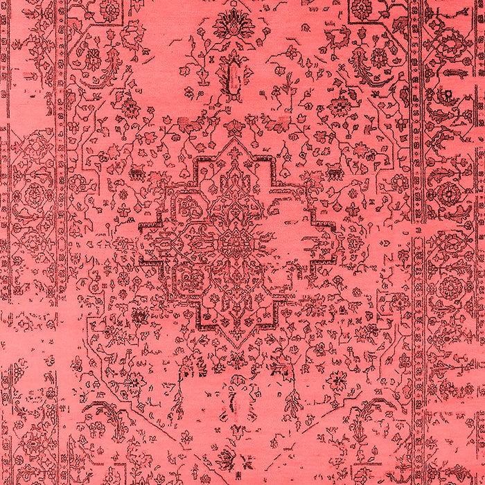 Machine Washable Oriental Red Industrial Rug, wshurb2501red