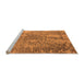 Sideview of Machine Washable Oriental Orange Industrial Area Rugs, wshurb2501org