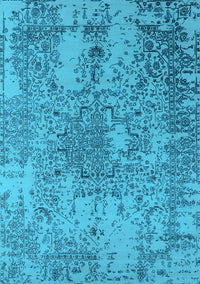 Oriental Light Blue Industrial Rug, urb2501lblu