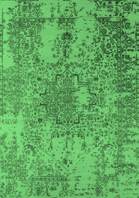 Oriental Emerald Green Industrial Rug, urb2501emgrn