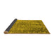 Sideview of Oriental Yellow Industrial Rug, urb2501yw