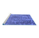 Sideview of Machine Washable Oriental Blue Industrial Rug, wshurb2502blu