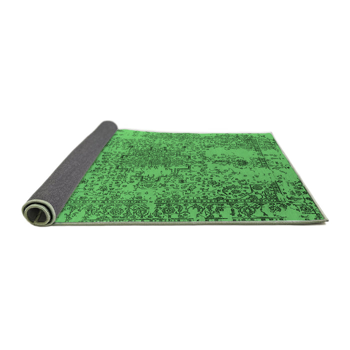 Sideview of Oriental Emerald Green Industrial Rug, urb2502emgrn