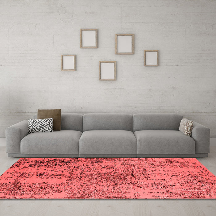 Industrial Red Washable Rugs