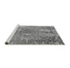 Sideview of Machine Washable Oriental Gray Industrial Rug, wshurb2502gry