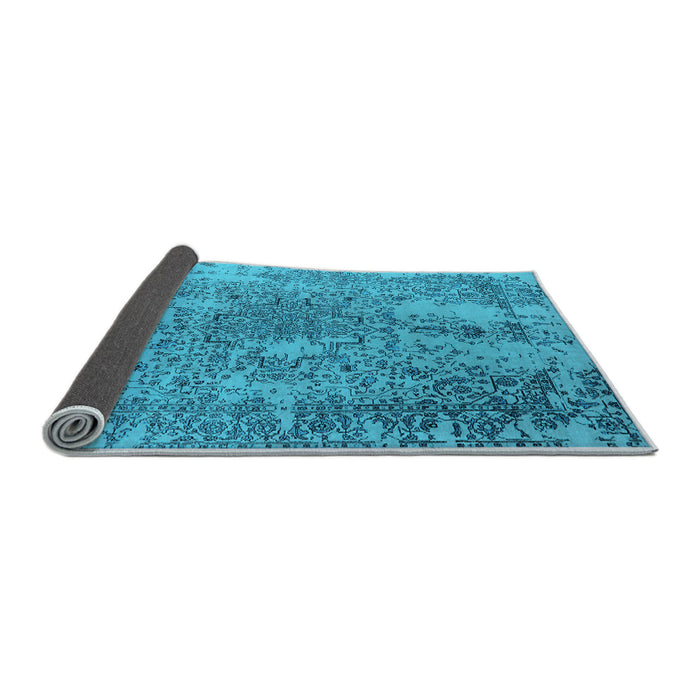Sideview of Oriental Light Blue Industrial Rug, urb2502lblu