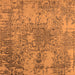 Square Machine Washable Oriental Orange Industrial Area Rugs, wshurb2502org