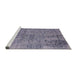 Sideview of Machine Washable Industrial Modern Purple Rug, wshurb2503