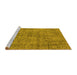 Sideview of Machine Washable Oriental Yellow Industrial Rug, wshurb2503yw