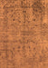 Machine Washable Oriental Orange Industrial Area Rugs, wshurb2503org