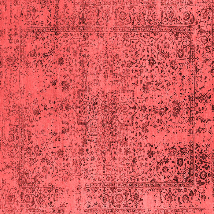Machine Washable Oriental Red Industrial Rug, wshurb2503red