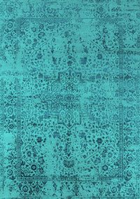 Oriental Turquoise Industrial Rug, urb2503turq