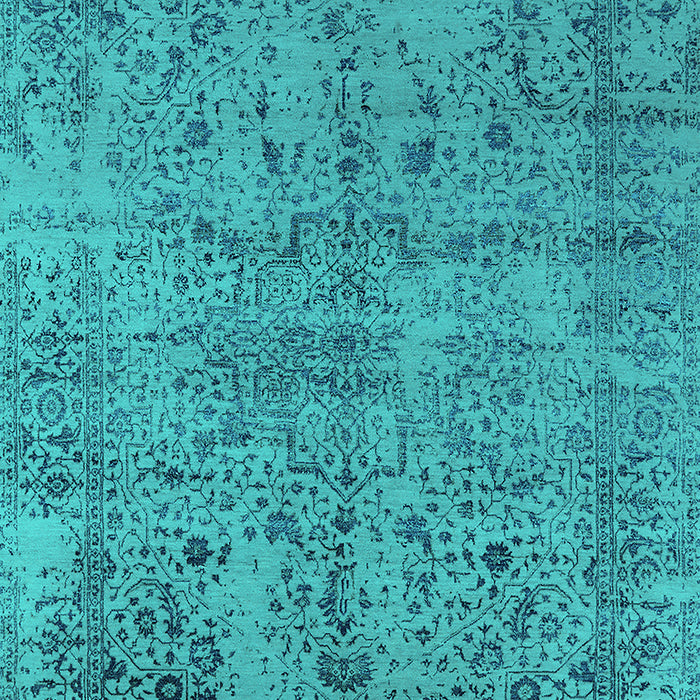 Oriental Turquoise Industrial Rug, urb2503turq