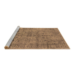 Sideview of Machine Washable Oriental Brown Industrial Rug, wshurb2503brn