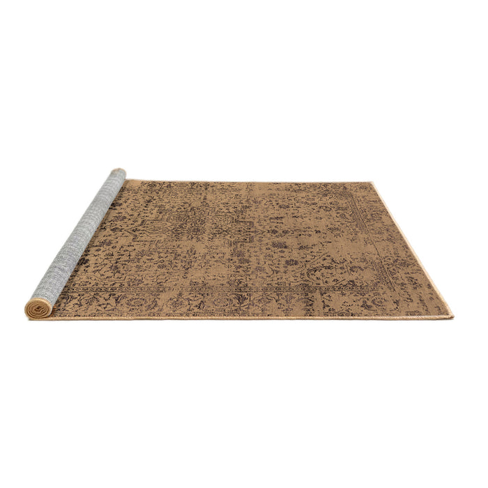 Sideview of Machine Washable Oriental Brown Industrial Rug, wshurb2503brn