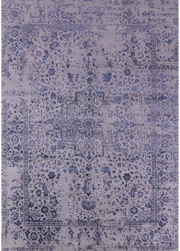 Machine Washable Industrial Modern Purple Rug, wshurb2503