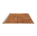 Sideview of Machine Washable Oriental Orange Industrial Area Rugs, wshurb2503org