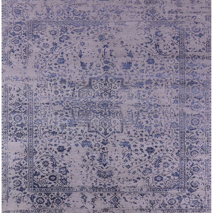 Square Machine Washable Industrial Modern Purple Rug, wshurb2503