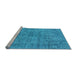 Sideview of Machine Washable Oriental Light Blue Industrial Rug, wshurb2503lblu