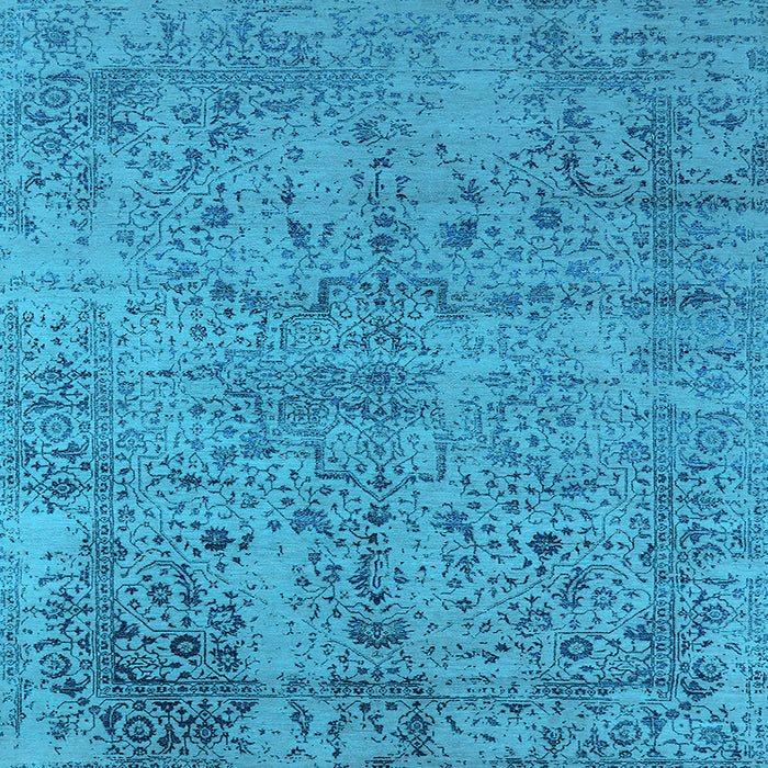 Square Oriental Light Blue Industrial Rug, urb2503lblu