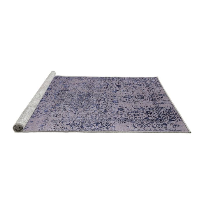 Sideview of Machine Washable Industrial Modern Purple Rug, wshurb2504