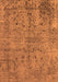 Machine Washable Oriental Orange Industrial Area Rugs, wshurb2504org