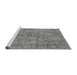 Sideview of Machine Washable Oriental Gray Industrial Rug, wshurb2504gry