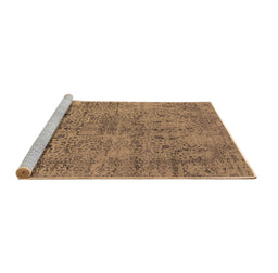 Sideview of Machine Washable Oriental Brown Industrial Rug, wshurb2504brn
