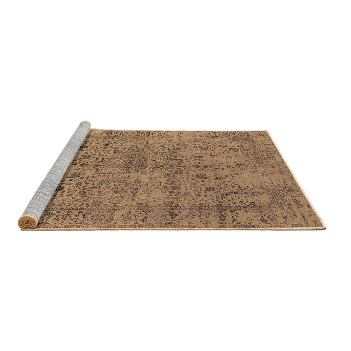 Sideview of Machine Washable Oriental Brown Industrial Rug, wshurb2504brn