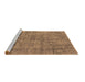 Sideview of Machine Washable Oriental Brown Industrial Rug, wshurb2504brn