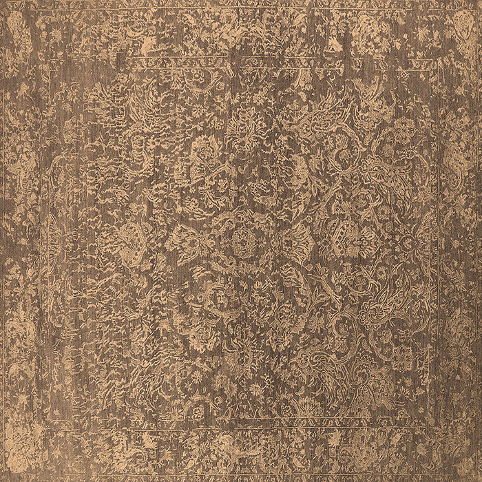 Square Oriental Brown Industrial Rug, urb2505brn