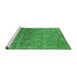 Sideview of Machine Washable Oriental Green Industrial Area Rugs, wshurb2505grn