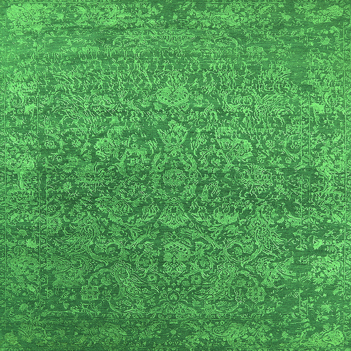 Square Oriental Green Industrial Rug, urb2505grn