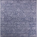 Square Machine Washable Industrial Modern Blue Gray Rug, wshurb2505