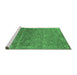 Sideview of Machine Washable Oriental Emerald Green Industrial Area Rugs, wshurb2505emgrn