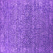 Square Machine Washable Oriental Purple Industrial Area Rugs, wshurb2505pur