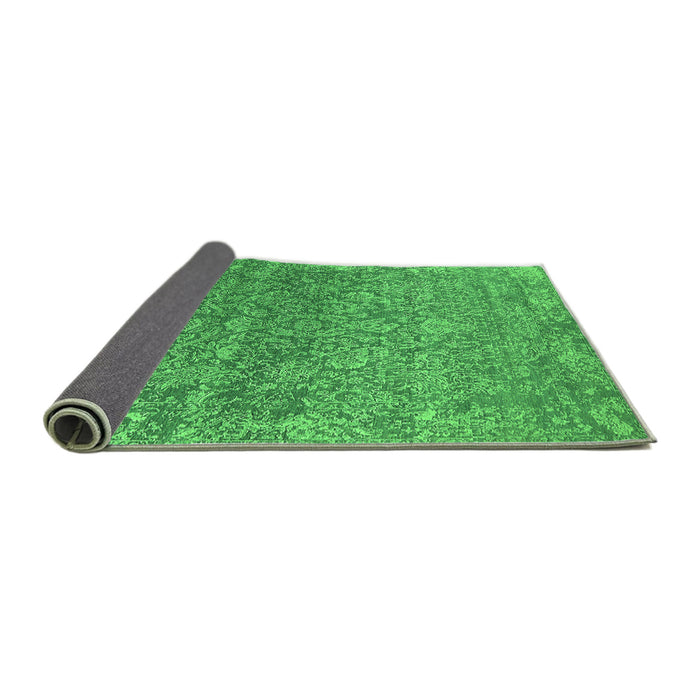 Sideview of Oriental Green Industrial Rug, urb2505grn