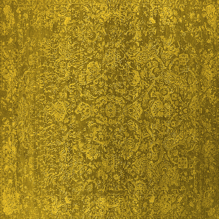Square Oriental Yellow Industrial Rug, urb2505yw