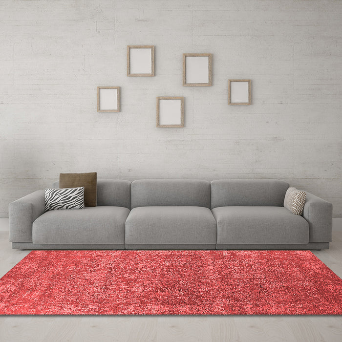 Industrial Red Washable Rugs