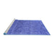 Sideview of Machine Washable Oriental Blue Industrial Rug, wshurb2505blu