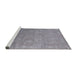 Sideview of Machine Washable Industrial Modern Blue Gray Rug, wshurb2506