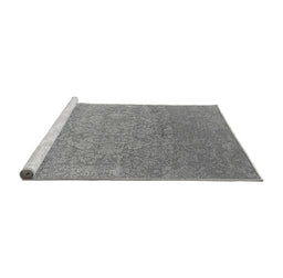 Sideview of Machine Washable Oriental Gray Industrial Rug, wshurb2506gry