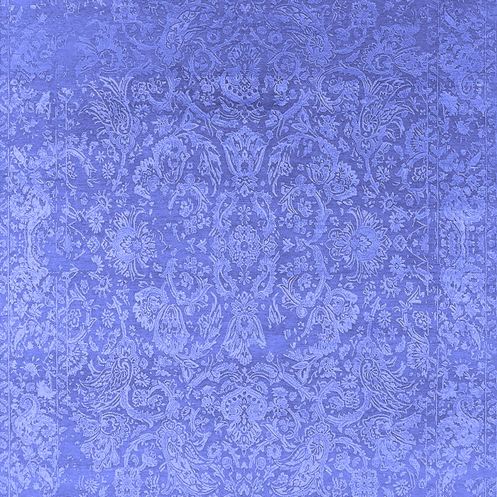 Machine Washable Oriental Blue Industrial Rug, wshurb2506blu