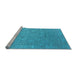 Sideview of Machine Washable Oriental Light Blue Industrial Rug, wshurb2506lblu