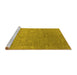 Sideview of Machine Washable Oriental Yellow Industrial Rug, wshurb2506yw