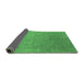 Sideview of Oriental Emerald Green Industrial Rug, urb2506emgrn