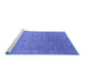 Sideview of Machine Washable Oriental Blue Industrial Rug, wshurb2506blu