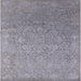 Square Machine Washable Industrial Modern Blue Gray Rug, wshurb2506