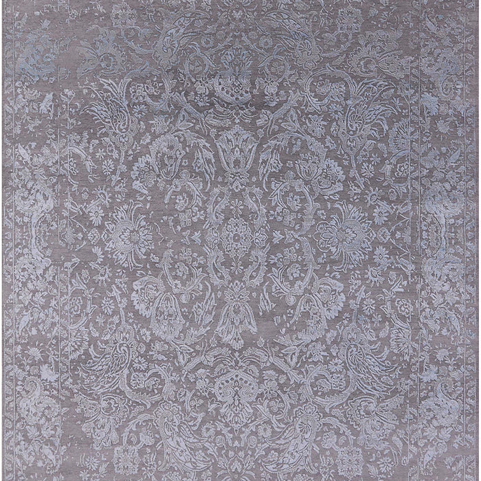 Mid-Century Modern Blue Gray Oriental Rug, urb2506